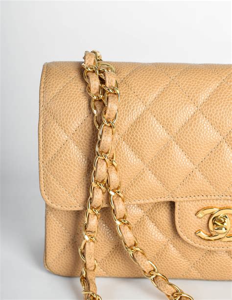 chanel mini flap caviar beige|The Ultimate Bag Guide: The Chanel Classic Flap Bag.